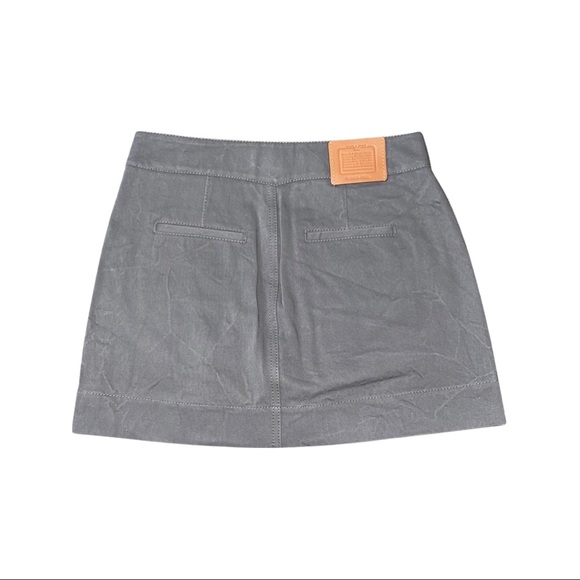 Size 0. COACH gray miniskirt. - Picture 2 of 3